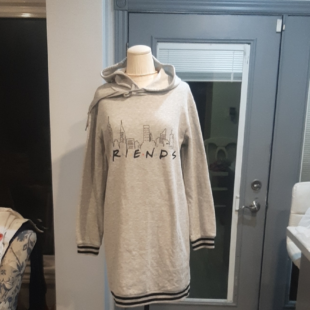 Gray Friends Hoodie Dress